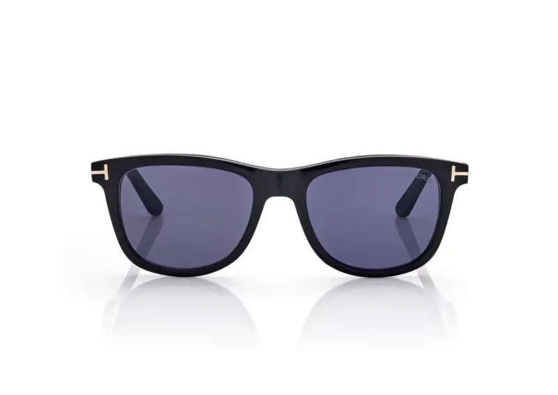 SOFT SQUARE HORN SUNGLASSES BLACK HORN/ BLUE online