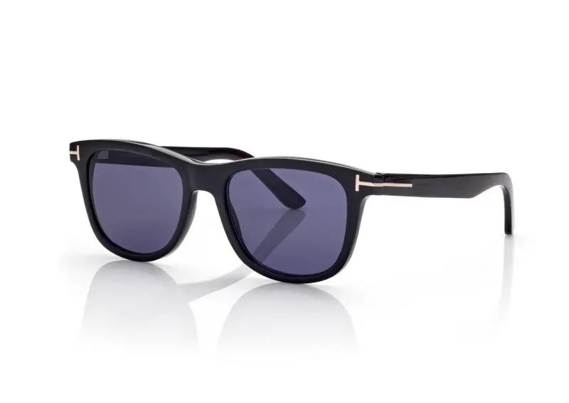 SOFT SQUARE HORN SUNGLASSES BLACK HORN/ BLUE online