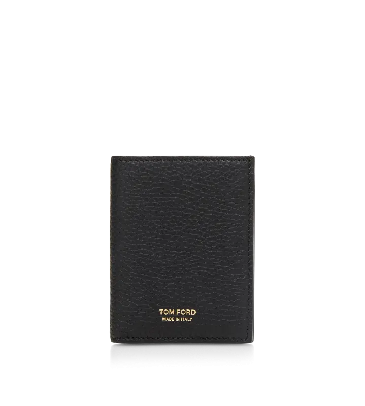 GRAIN LEATHER FOLDING CARDHOLDER online