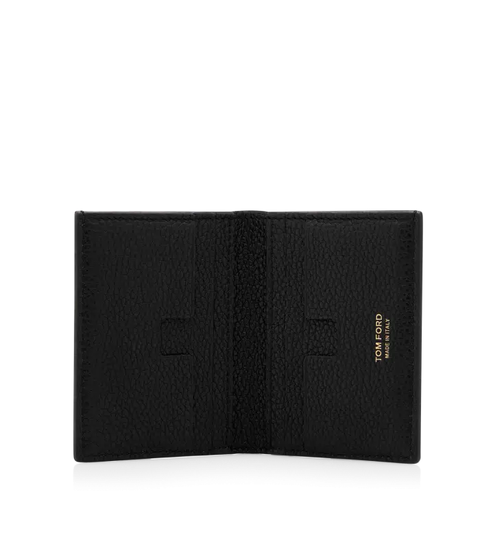 GRAIN LEATHER FOLDING CARDHOLDER online