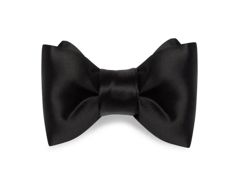 SATIN PRE-TIED BOW TIE BLACK online