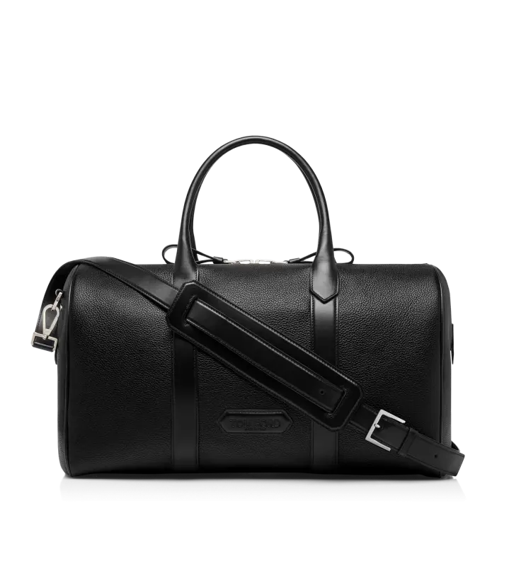 GRAIN LEATHER WIDE OPENING MEDIUM DUFFLE BLACK online