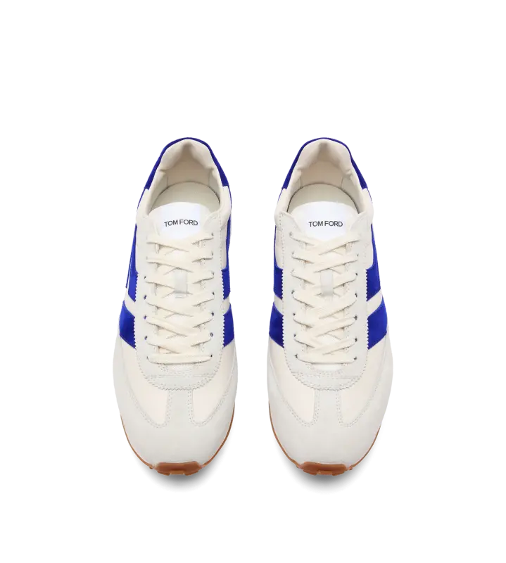 SMOOTH LEATHER AND SUEDE MICK SNEAKER WHITE/ELECTRIC PURPLE online