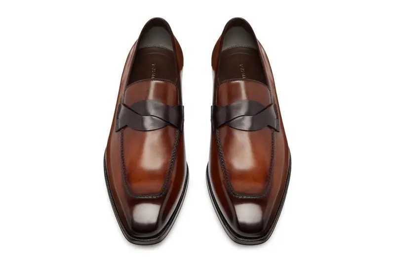 BURNISHED LEATHER ELKAN TWISTED BAND LOAFER online
