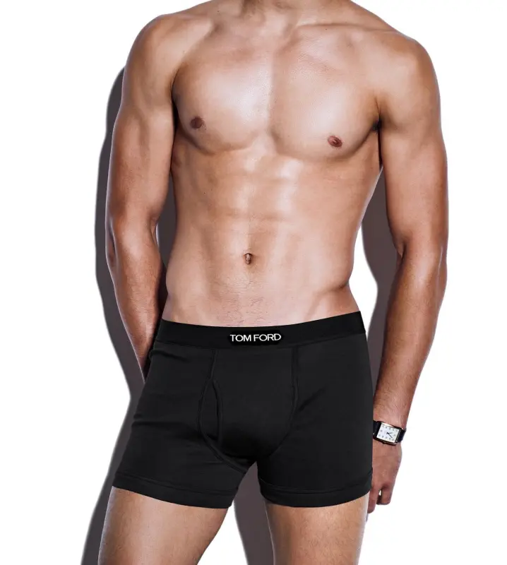 COTTON BOXER BRIEFS BLACK online