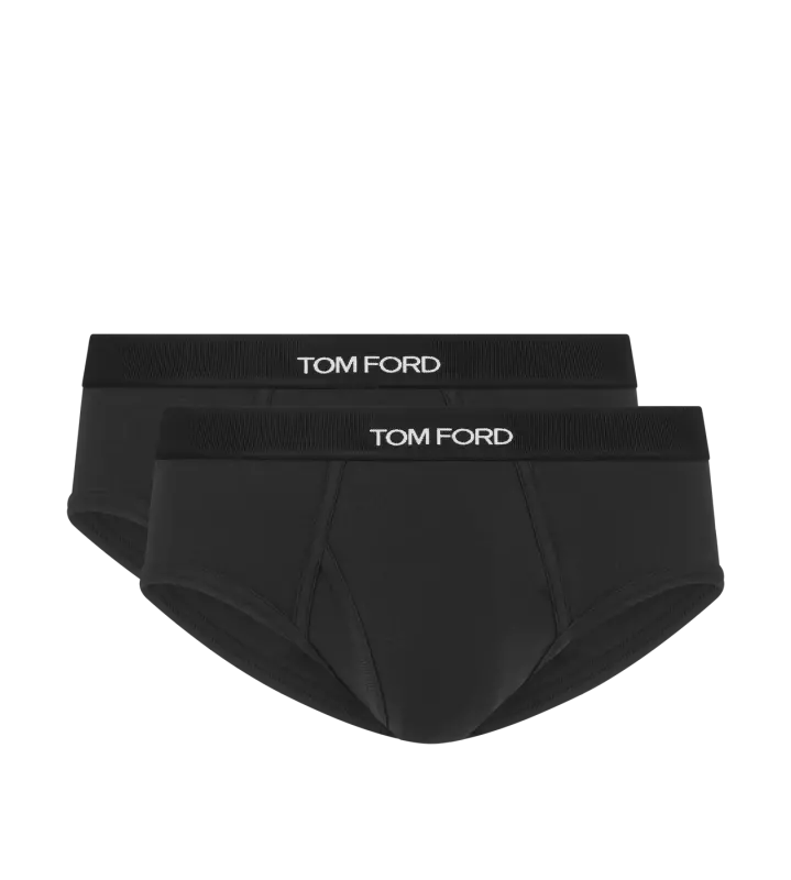 COTTON BRIEFS TWO PACK BLACK online