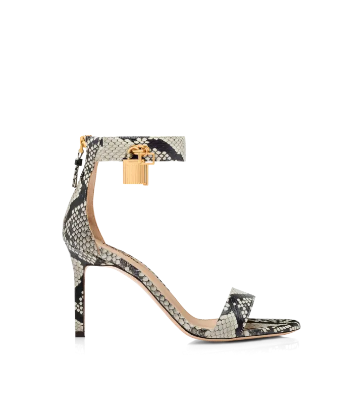 PRINTED PYTHON PADLOCK SANDAL ROCCIA online