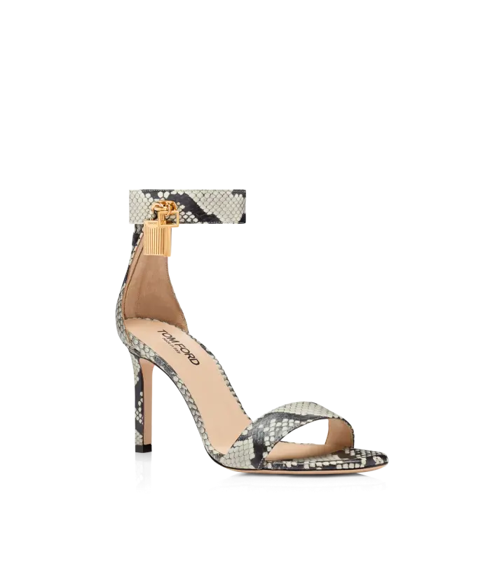 PRINTED PYTHON PADLOCK SANDAL ROCCIA online