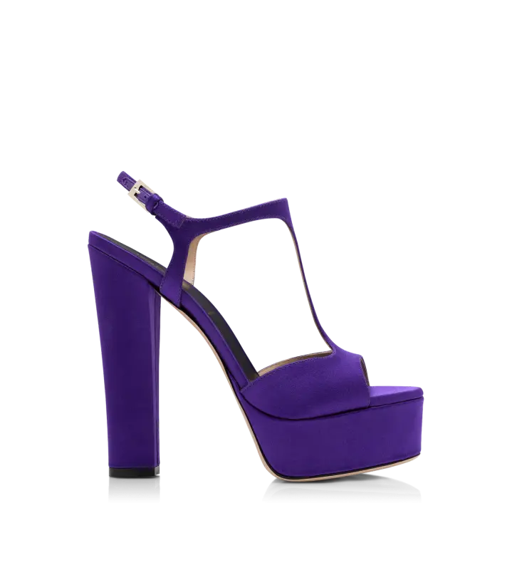 SATIN ANGELINA SANDAL BRIGHT PURPLE online