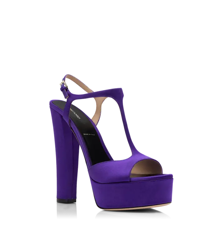 SATIN ANGELINA SANDAL BRIGHT PURPLE online