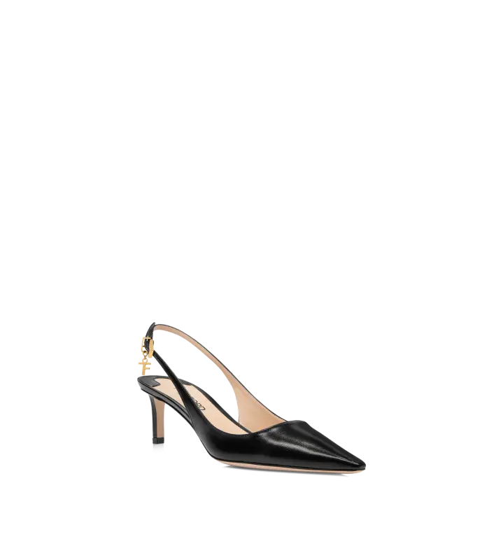 SHINY LEATHER ANGELINA SLINGBACK BLACK online